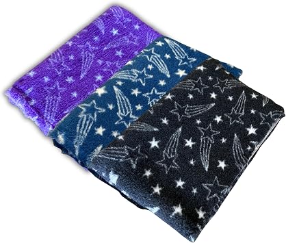 SHOOTING STAR Grey Blue Purple Dog Vet Bed Premium Rubber Backed Bedding Charcoal, Medium 100x75cm