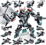 STEM 25 in 1 Transforming Robot Building Kit, 577 PCS Building Toy Kit, 25-in-1 Building Bricks Educational Construction Set Engineering Toys, Learning Toy for Boys Age 6-12