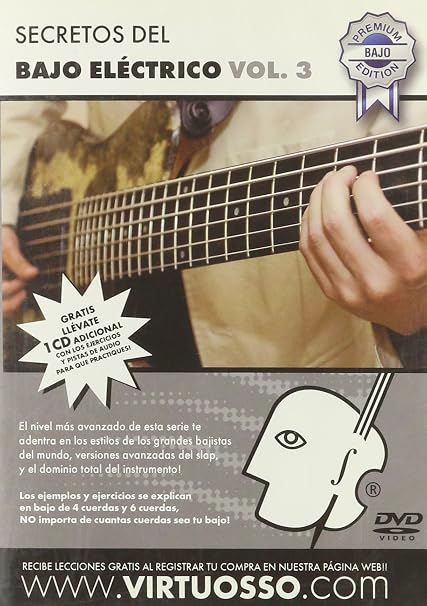 Amazon.com: virtuosso Electric Bass Method Vol. 3 (Curso de bajo eléctrico  Vol. 3) Español solamente : Instrumentos Musicales