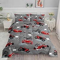 Vista 1 de Axolotl Kid Comforter Set Twin Size,Racing Car Bedding Set for Boys Girls Teen Kids Children Racing Gifts,Race Cars Quilt Bed Set with 1 Comforter 2
