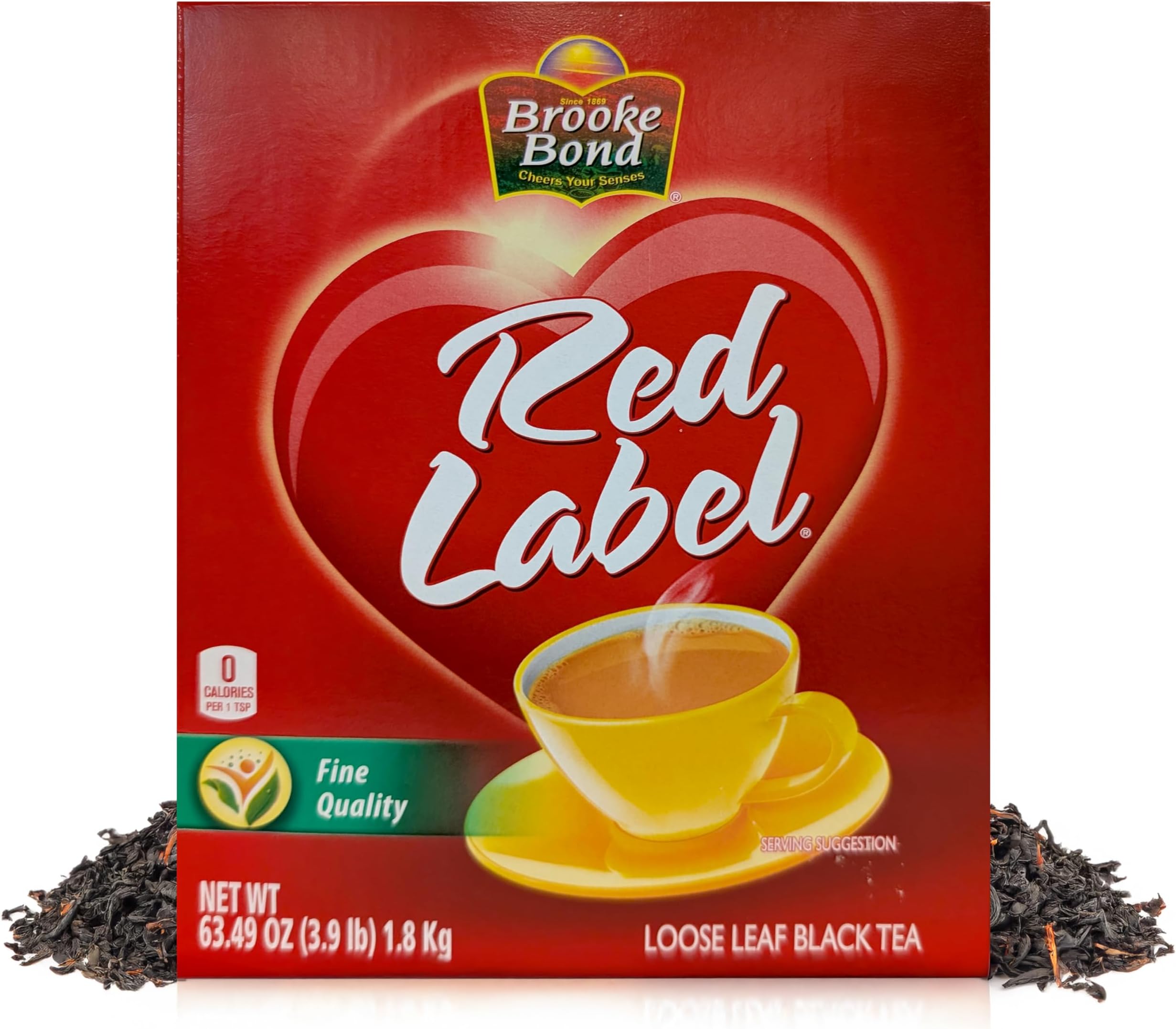 Brook Bond Red Label Fine Quality Loose Leaf Black Tea (63.4 oz / 1800 G)