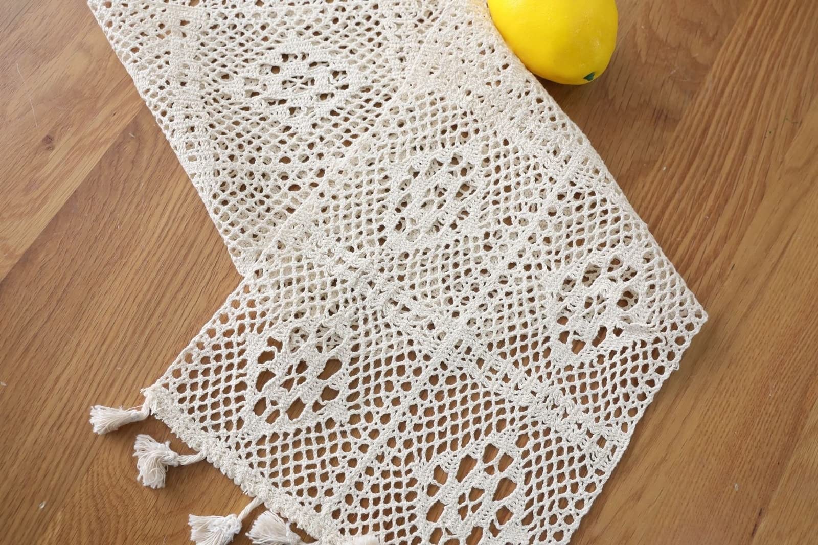 Bieżnik na stół Boże Narodzenie, beżowy świąteczny bieżnik na stół koronka puste kwiaty poliester bieżnik na stół 24 x 240 cm dekoracja kuchni dekoracje stołu