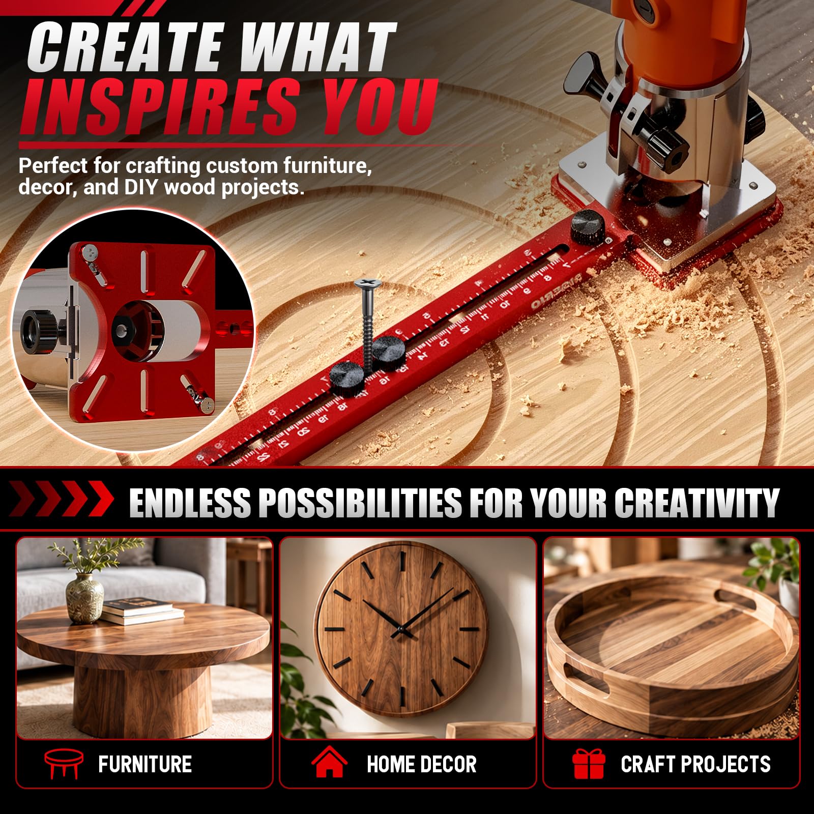 Router Circle Jig - Precise Woodworking Cuts -8 Router Circle Jig - Precise Woodworking Cuts -8