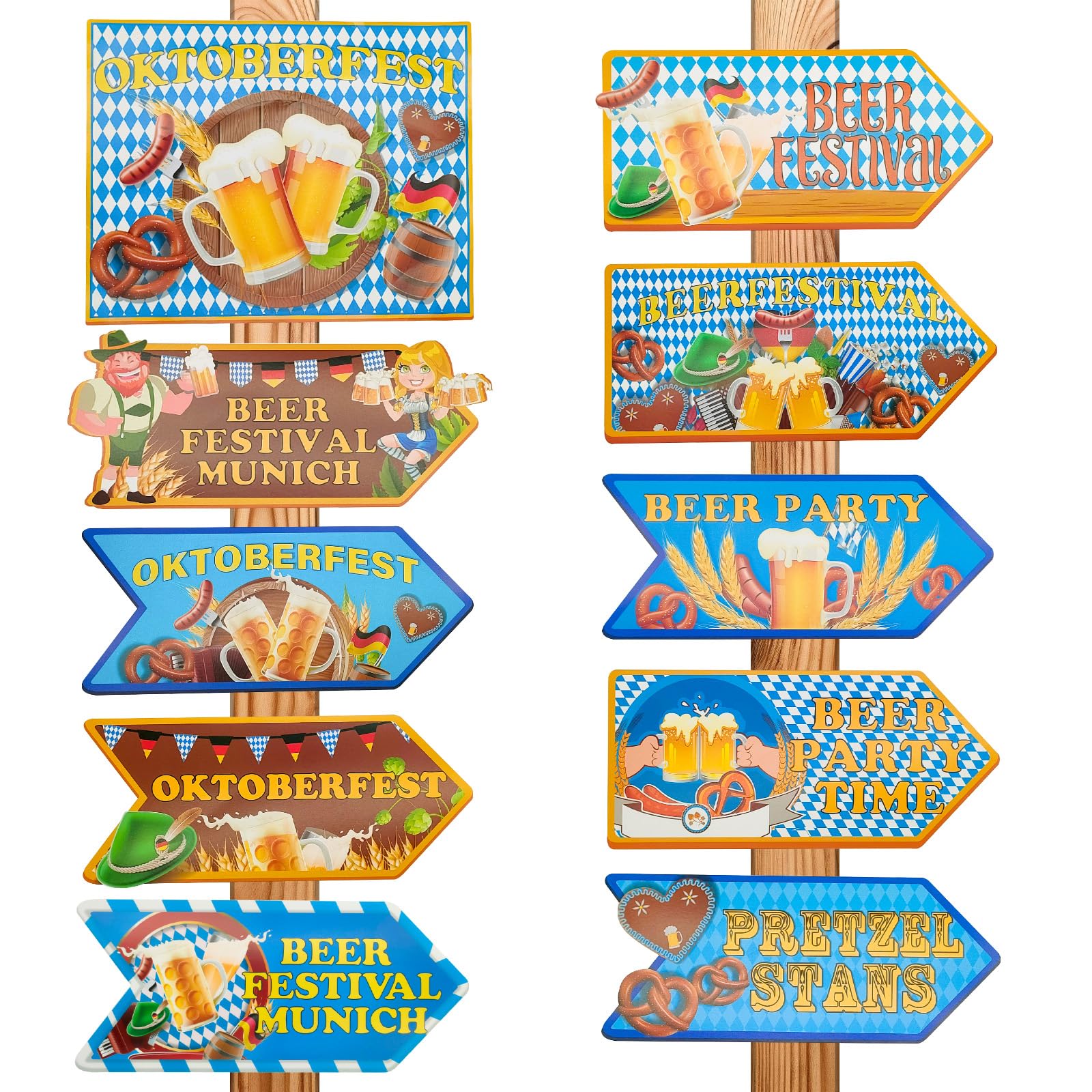 Oktoberfest Yard Signs German Beer Party Decorations For Festival Bavarian