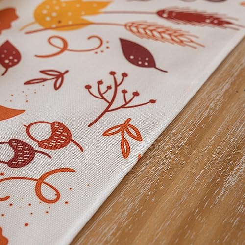 Miniatura 5 de Camino de mesa de otoño de Acción de Gracias, calabazas, cosecha de otoño, hojas de arce, centro de mesa de comedor, decoración de mesa de fiesta,