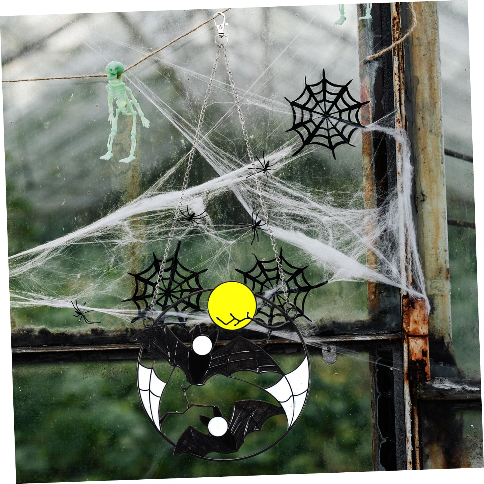 ABOOFAN 4 Pezzi Pendente Pipistrello Proposto Ornamento Da Appendere a Pipistrello Campanelli Eolici Di Halloween Accessori Decorazioni Per Feste Di Halloween Porta Black Ferro Da Stiro