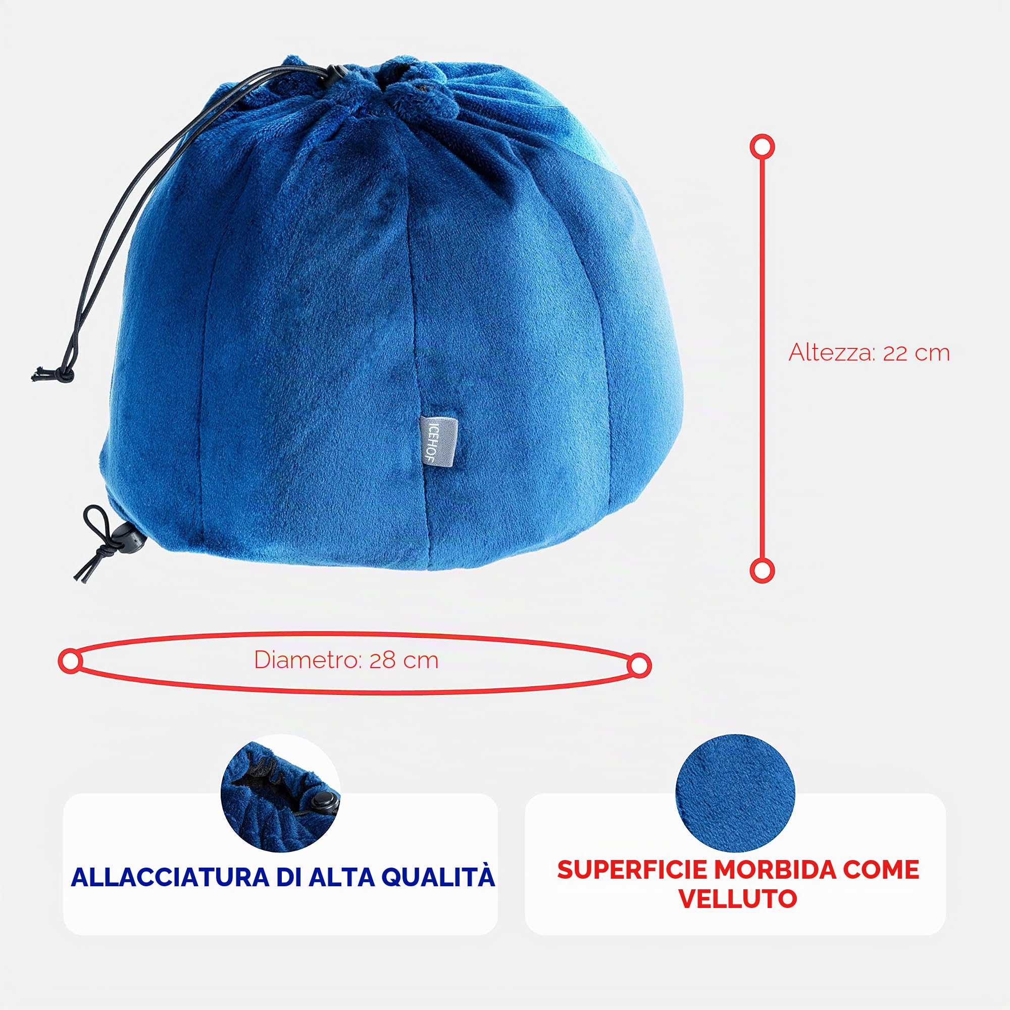 ICEHOF Cappello di raffreddamento con 8 impacco freddo gel (tessuto morbido) - per la testa fresca di chemioterapia Ice Cap emicrania mal di testa cappuccio cappello di raffreddamento