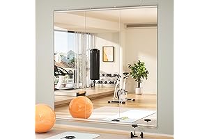 Hasipu Dance Studio Mirror: 55"x17" Full-Length, Frameless Tempered Glass