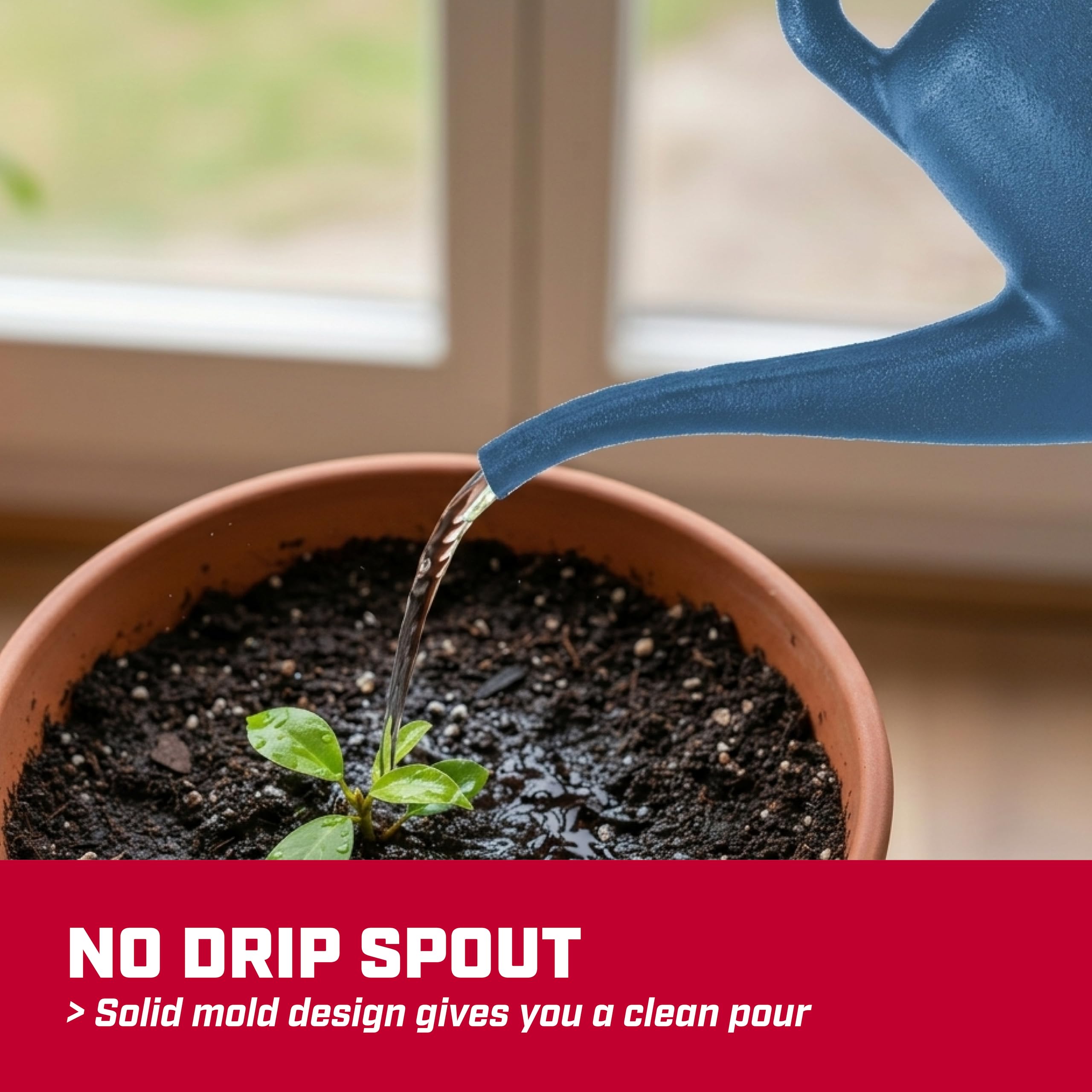 Chapin 48006 Gießkanne, Garten, Innen- und Außenpflanzen, recycelter Kunststoff, hergestellt in den USA, 0,5 Gallonen, Blau
