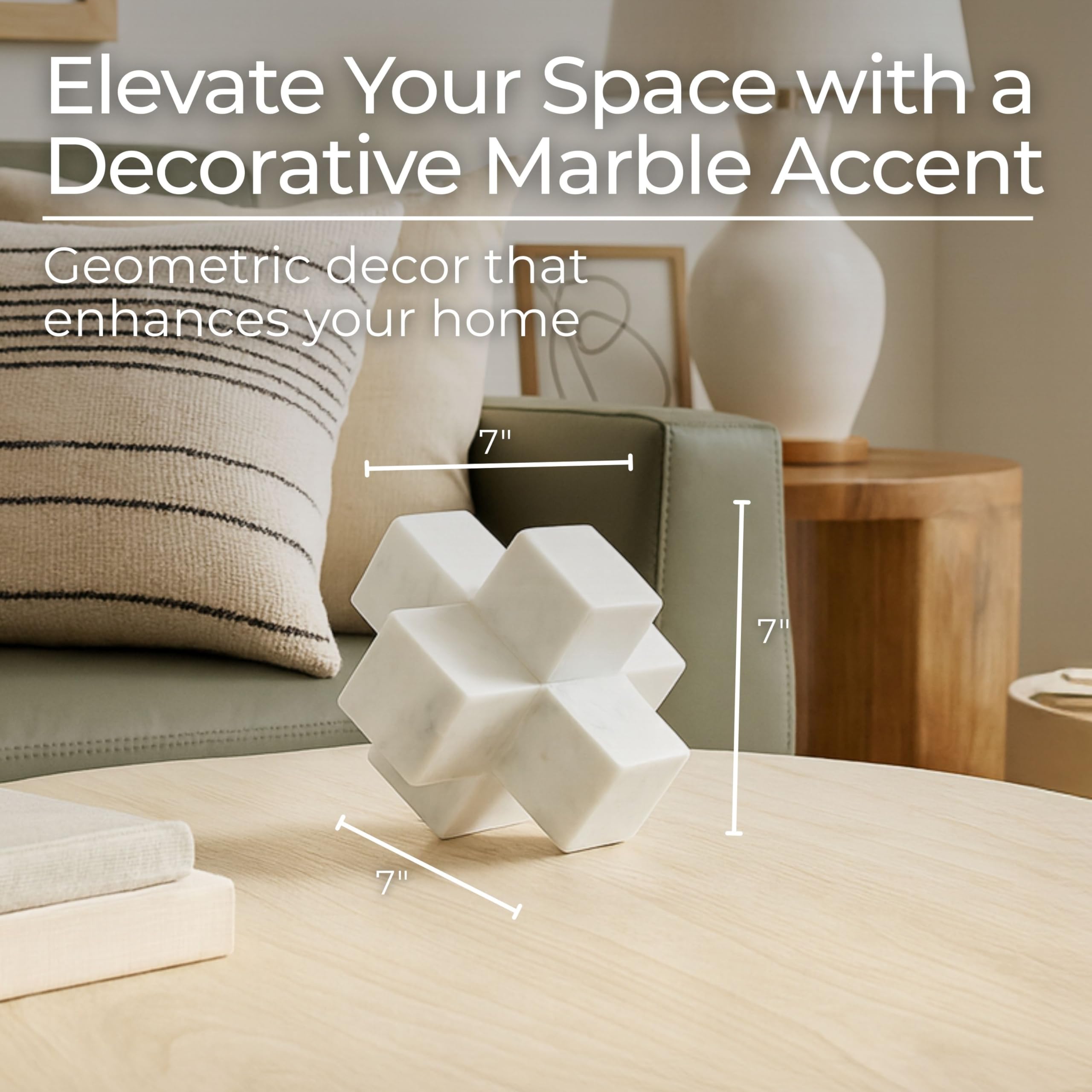 Amazon.com: Geometric Cube Decorative Object – Marble Sculpture