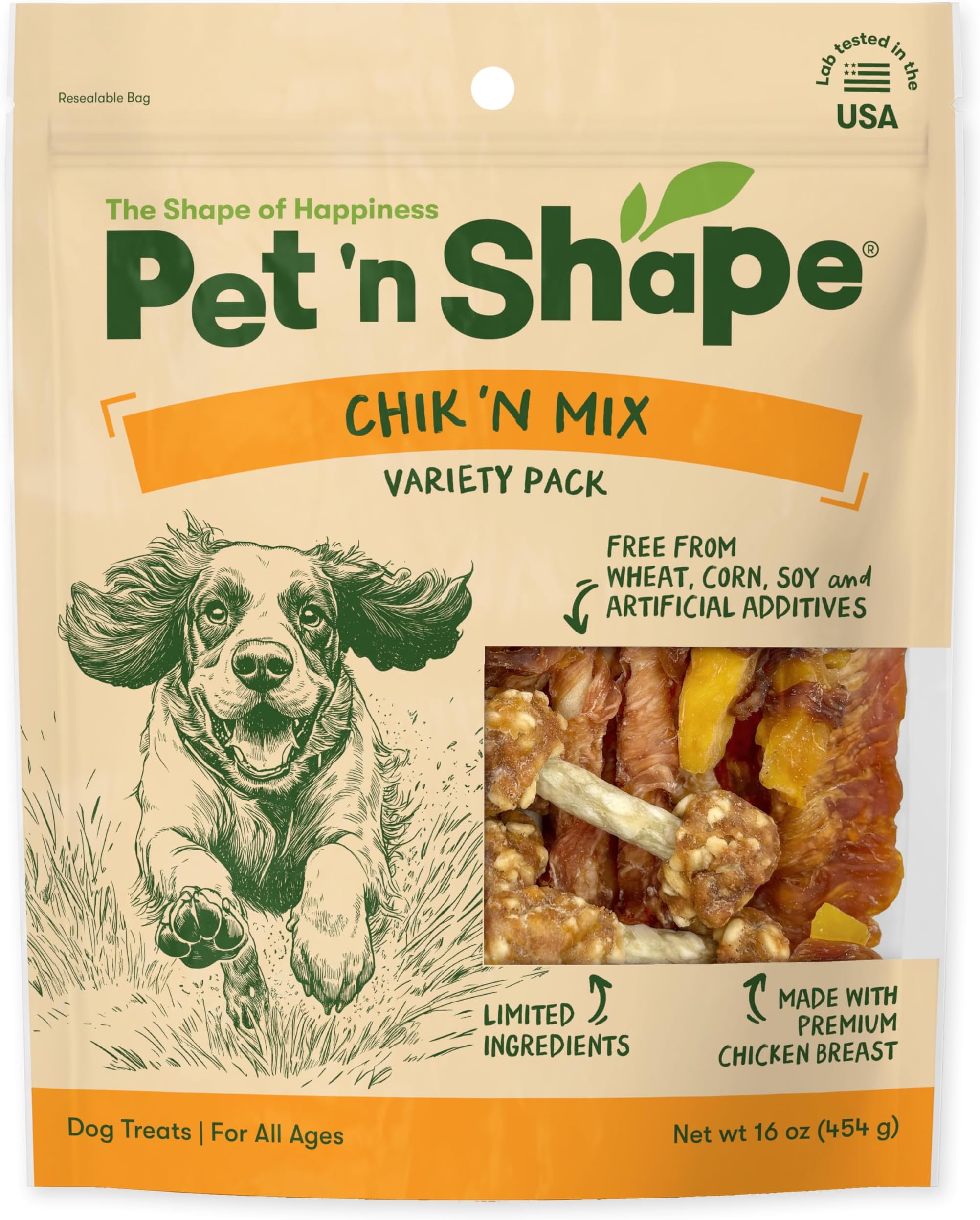 Pet ‘n Shape - Chik ‘n Mix Variety Pack – Natural Chicken Puppy Treat Mix, Dog Rewards and Snacks – 16 Ounces