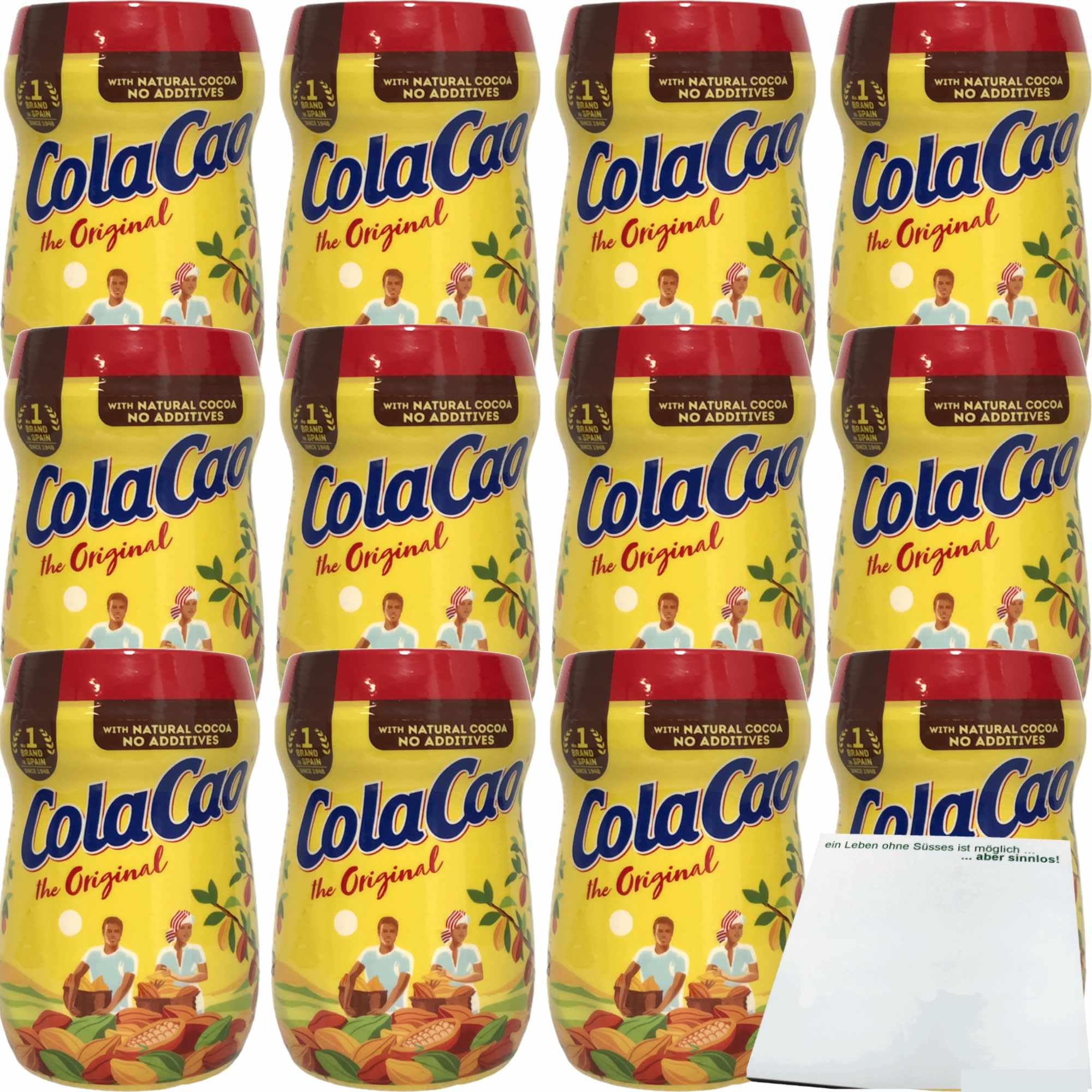 usy Bundle für Nutrexpa Kakaopulver Cola Cao Original 12er Pack (12x390g Dose) + usy Block