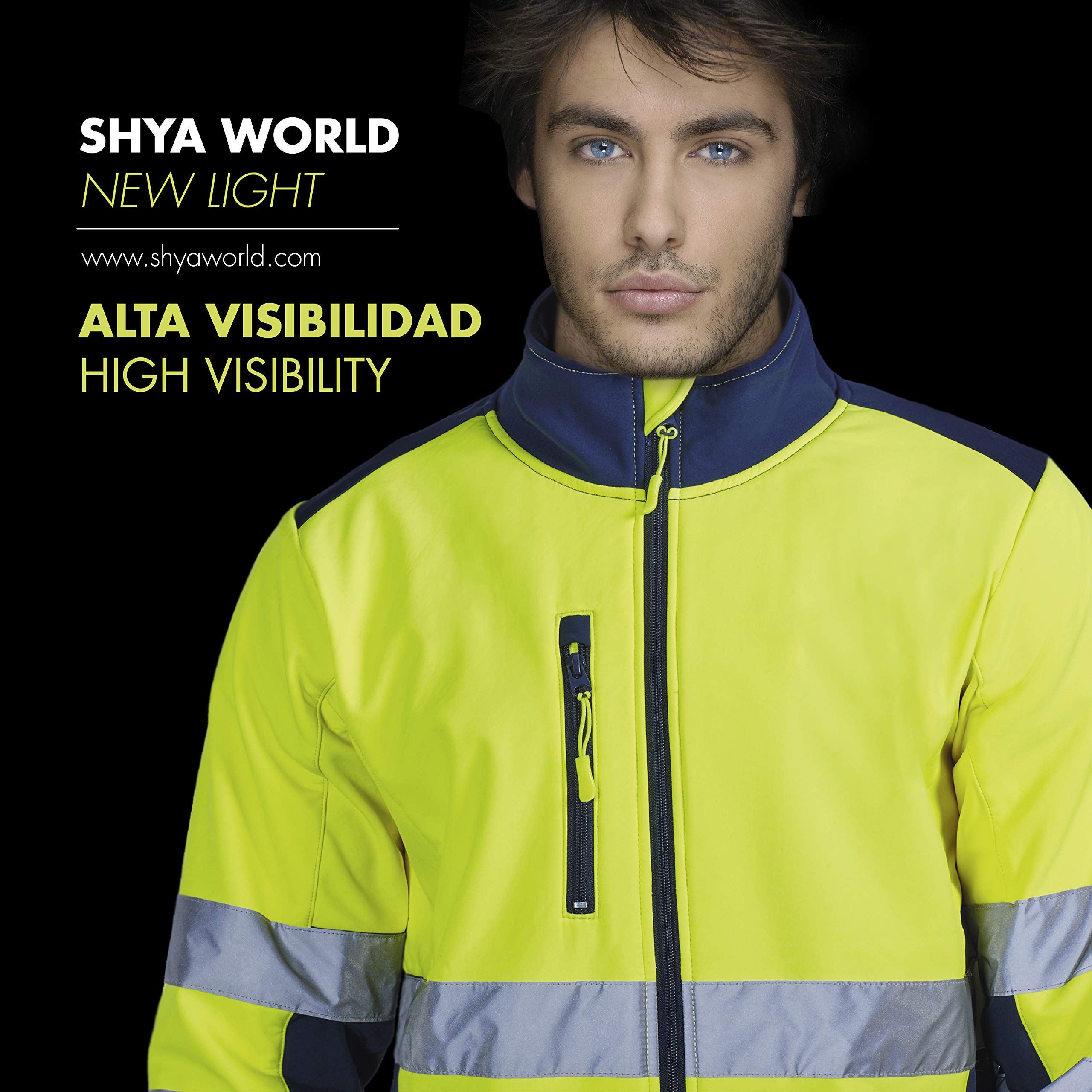 Chaqueta Softshell Alta Visibilidad Trabajo homologada Reflectante Cortavientos Impermeable