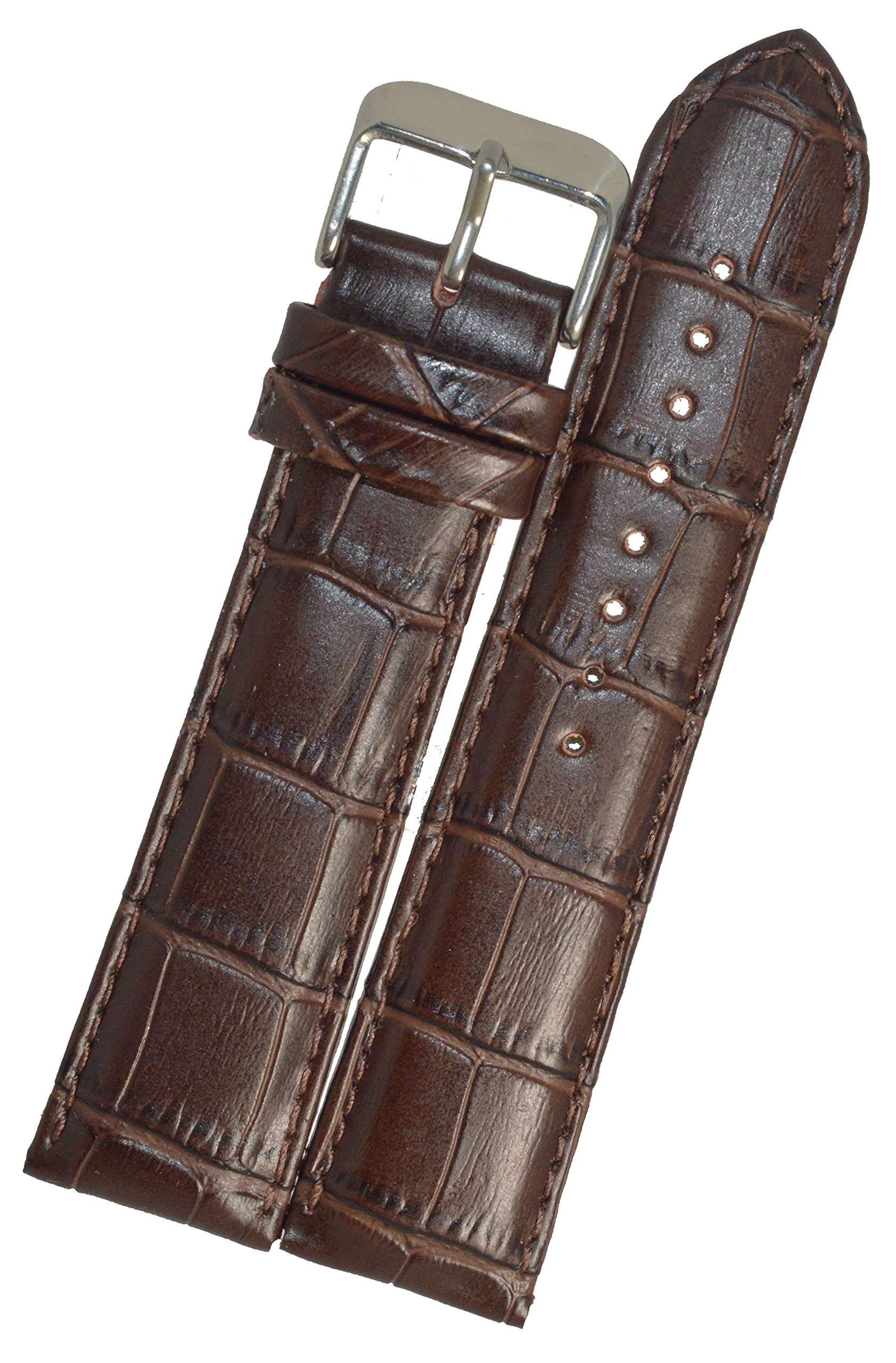 SURU® 22mm Padded Ogive Tip Leather Watch Strap/Band for Men Women (Colour - Brown/Width Size -22mm) T230 (B095KQJXZQ) Amazon Price History, Amazon Price Tracker