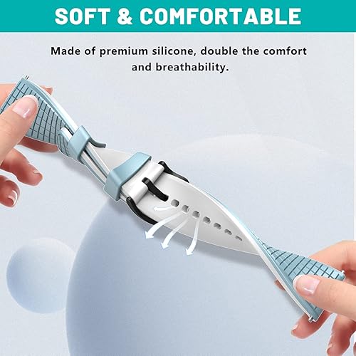 Miniatura 3 de ISABAKE Vivoactive 3 - Correa de silicona de 0.787 pulgadas para Garmin Vivoactive 3Forerunner 645 MusicSamsung Galaxy 1.654 inGalaxy Watch 3 1.614