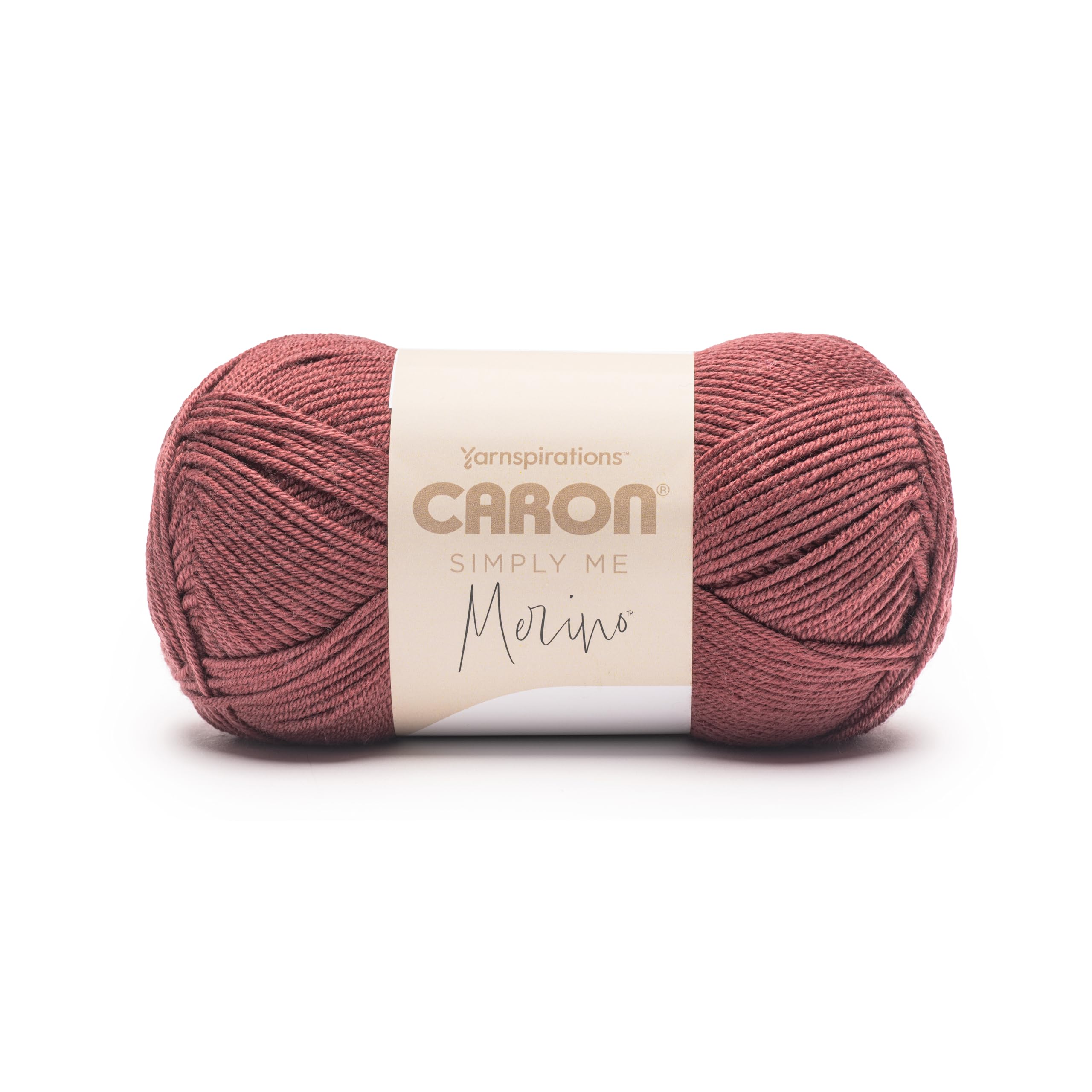 Caron Simply Me Merino-Garn Granatapfelrot, 3 Stück, 100 g, 50% Acryl, 50% Merinowolle, #3 DK (hell), 215 Meter – Stricken/Häkeln