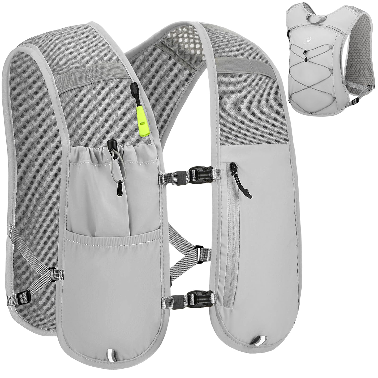 ONETOALL Running Vest Women, Lightweight Hydration Vest Mens, Breathable Running Backpack Gifts for Trail Running, Marathon, Cycling, Hiking, Skiing