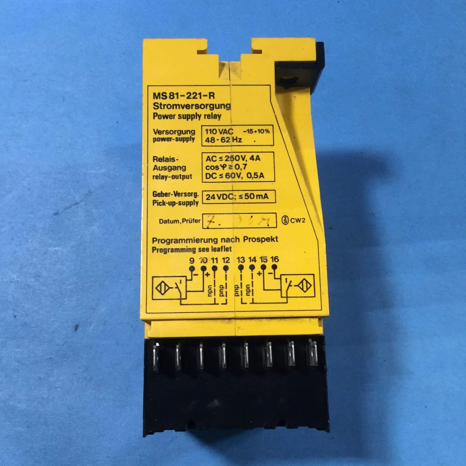 Turck Ms81221R Amplifier Relay Power Supply 2028Vac 48/62Hz 4.5Va