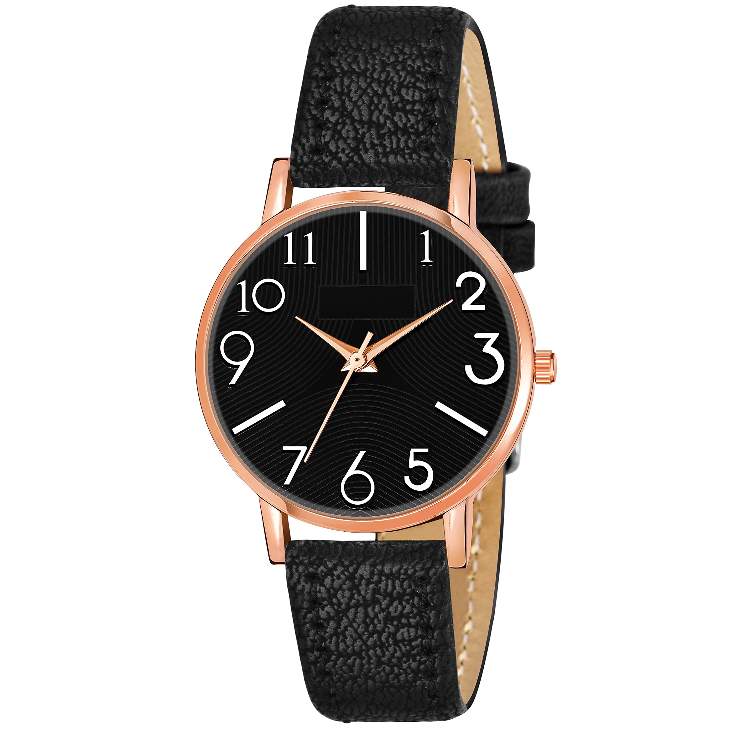 KIROH Analogue Antique Digit Dial Leather Strap Watch for Girls and Women (Black) (B0B18S226G) Amazon Price History, Amazon Price Tracker