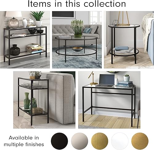 Miniatura 11 de Henn&Hart Mesa consola rectangular de 42 pulgadas de ancho en bronce ennegrecido, mesa de entrada, mesa decorativa para sala de estar, pasillo