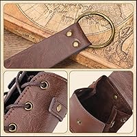 Vista 3 de Cinturón vikingo medieval de cuero, Color-1