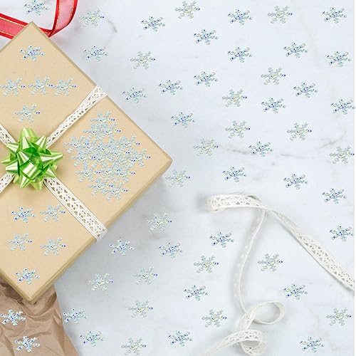 Miniatura 3 de JNSAXMI Confeti de copos de nieve con lentejuelas para mesa, confeti metálico o bricolaje para boda, Engagemetn, Navidad, Año Nuevo, fiestas