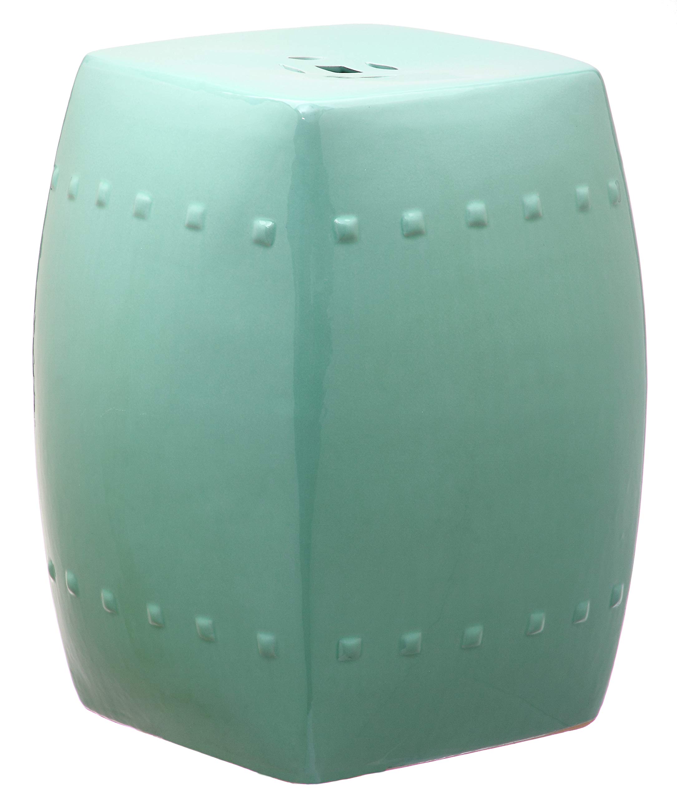 Safavieh Castle Gardens Collection Villa White Glazed Ceramic Garden Stool