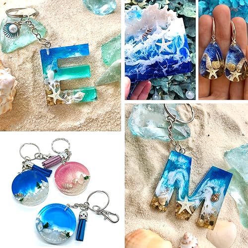 Miniatura 5 de Mezcla de conchas pequeñas de alta calidad, incluye conchas de mar, caracoles de mar y estrellas de mar, un total de 300 unidades (8 tipos), conchas