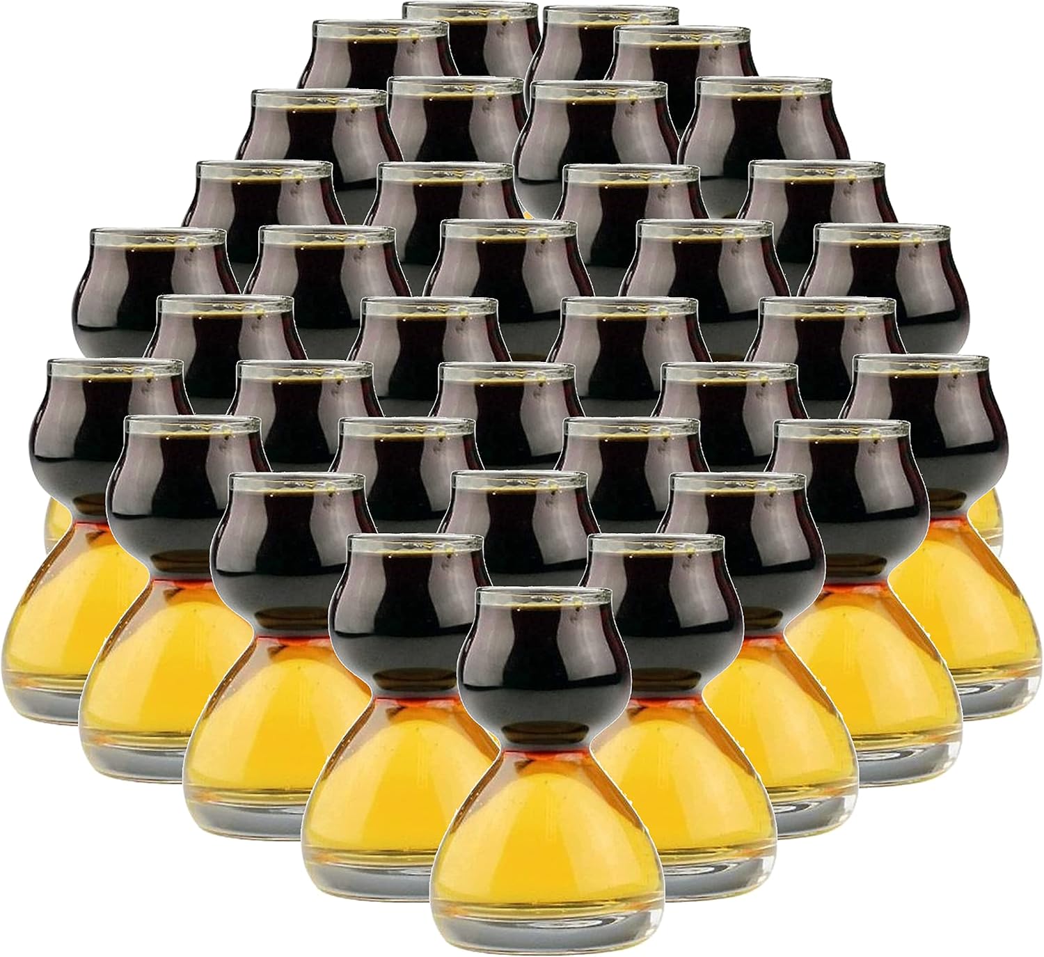 QUAFFER Double Bubble Layered PLASTIC Shot Glass Clear Chaser Shot Glass Jigger