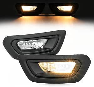 HECASA Fog Light & Bezel Compatible with 2020-2023 Ford Transit