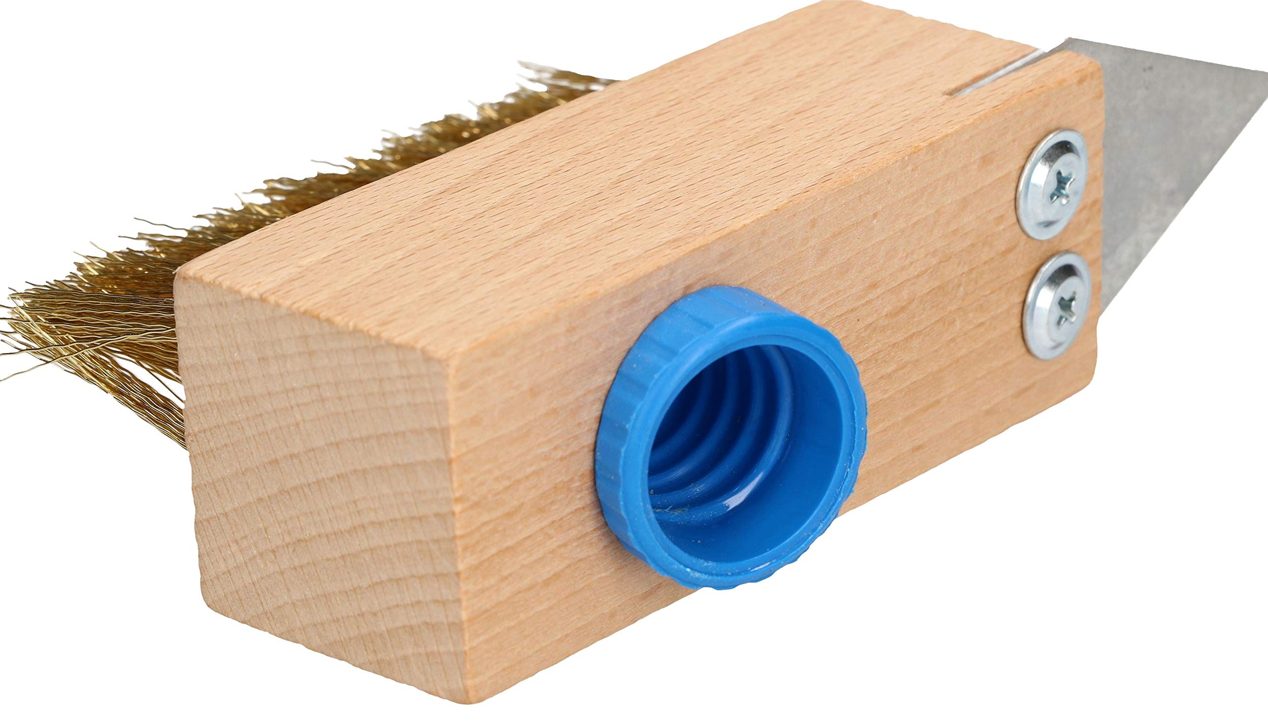 KOTARBAU® - Set di 2 spazzole per fughe, 40 mm, con setole in acciaio, per la rimozione di erbacce dalle pavimentazioni, senza manico