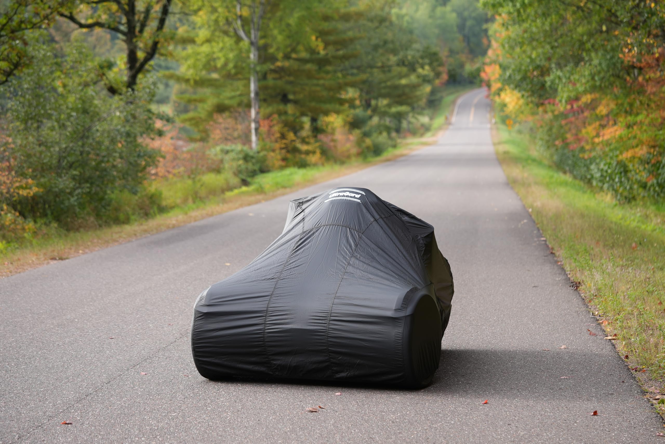 UltraGard Can-Am Ryker pełny pokrowiec na motocykl z rozszerzaną torbą - wodoodporny, ochrona przedniej szyby, wiązania bungee, odblaskowy, czarny 4-374 Ryker 600/900/Sport/Rally/Ryker Rally