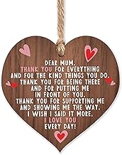 A present for mum | I love you mum present gifts | best mum ever in the world | handmade plaque presents | heart wooden hanging plaques | mother from daughter thank you | christmas