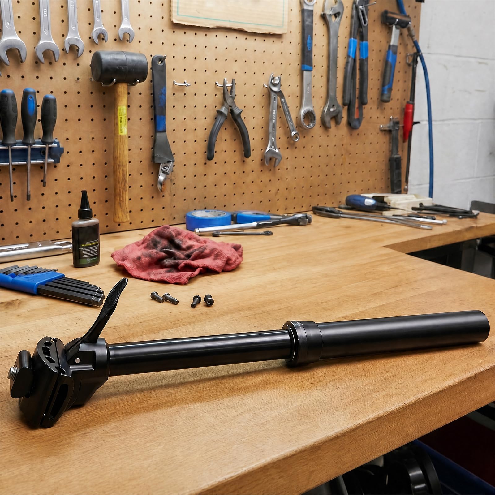 Tige de selle de vélo manuelle réglable en hauteur