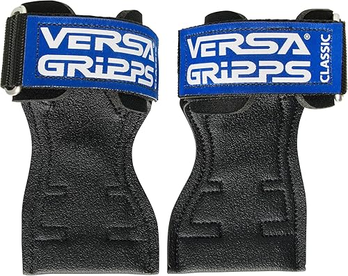 Miniatura 12 de Versa Gripps® Clásico, fabricado en los Estados Unidos, correas de muñeca para levantamiento de pesas, el mejor accesorio de entrenamiento 2-azul