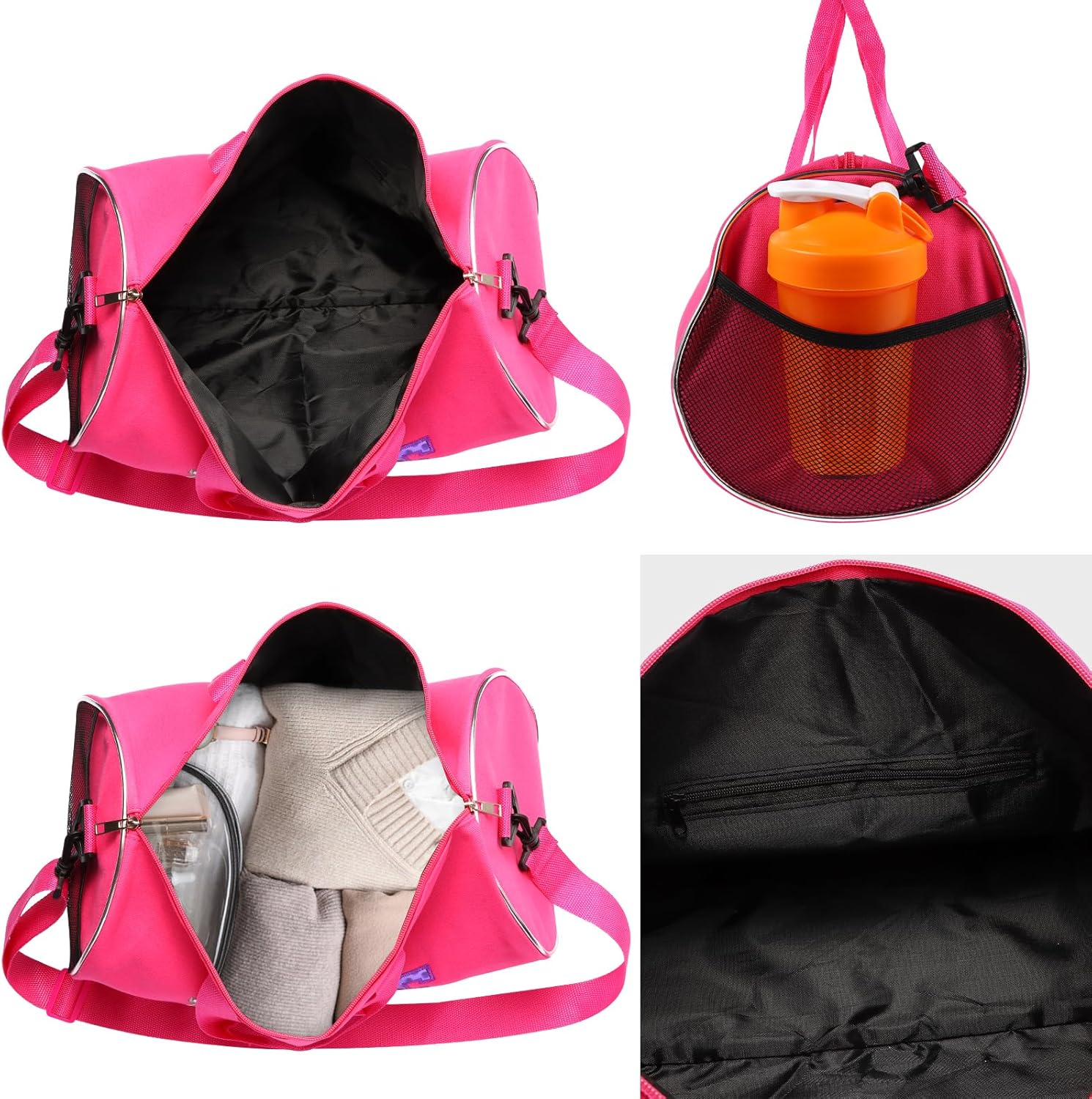 Dance Duffle Bag for Girls Sport Gym Bags Overnight Travel Bags Fun Dance Workout Duffel Bag with Adjustable Carry On and Handy Pouch for Dancers, Girls, Teens, Student Athletes (Style-2) - Image 4