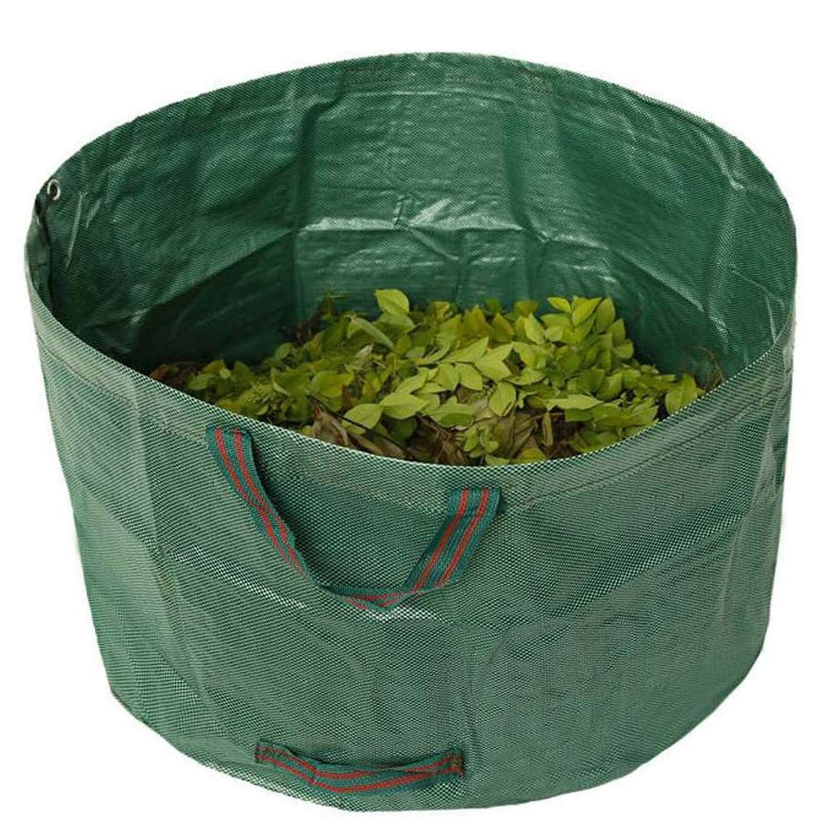 Sacchi Rifiuti da Giardino 120L, Sacchi per La Spazzatura, Sacco per Raccolta Foglie, Borsa da Giardino Pieghevole, in Robusto Tessuto in Polipropilene (PP)