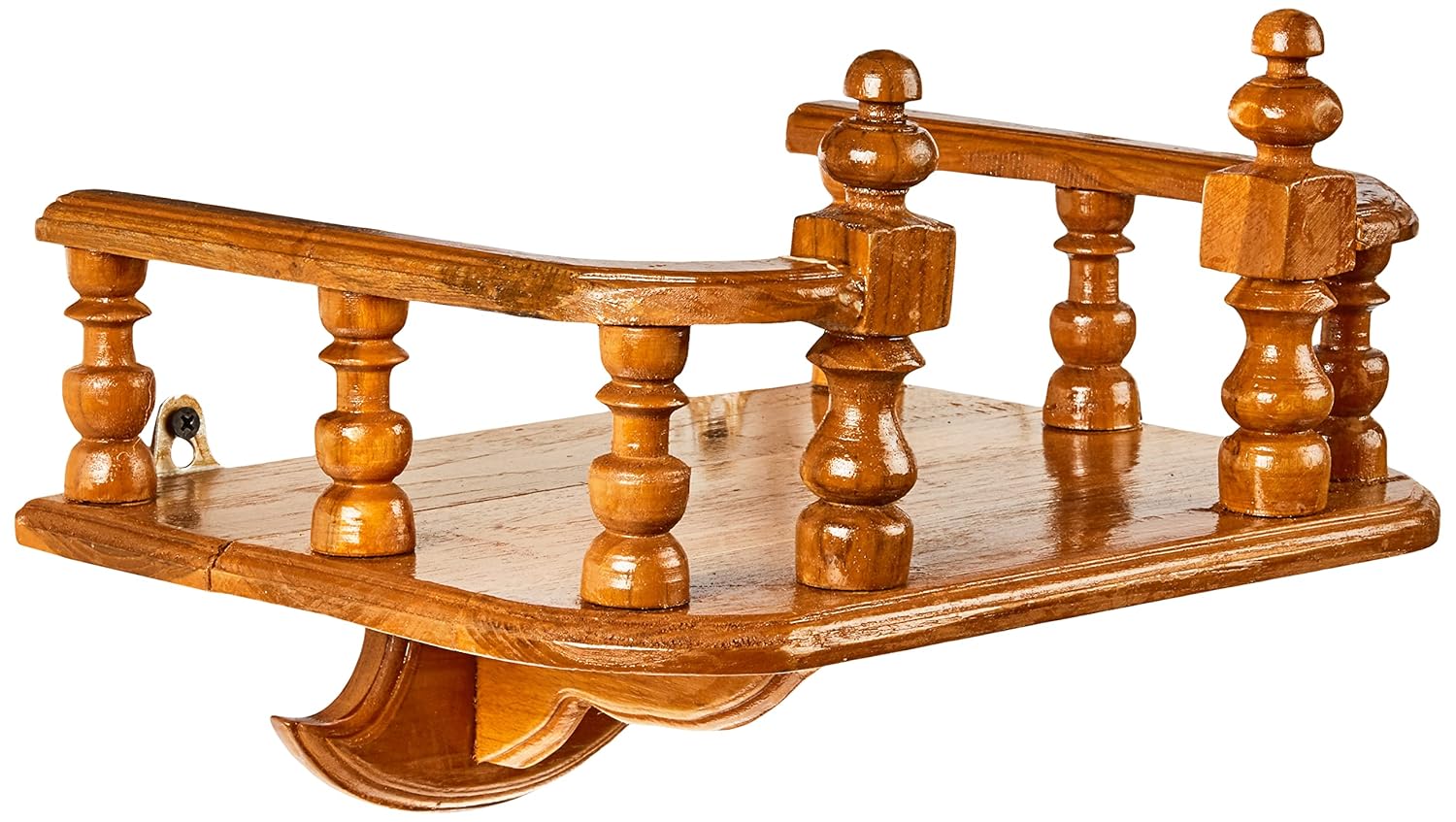 Buddha Shelf Statue Stand Wall Rack Teak Wood Asian Style Amazon.in