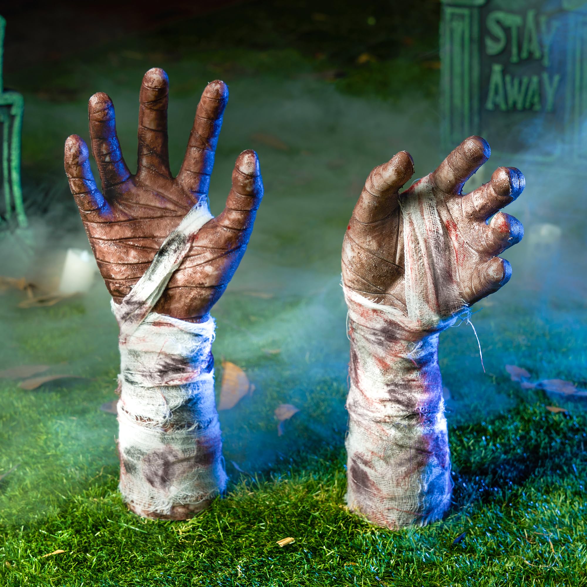 Joyin White Zombie Arm Stakes - Halloween Yard Ground-Breaker Stakes For Outdoor Decorations