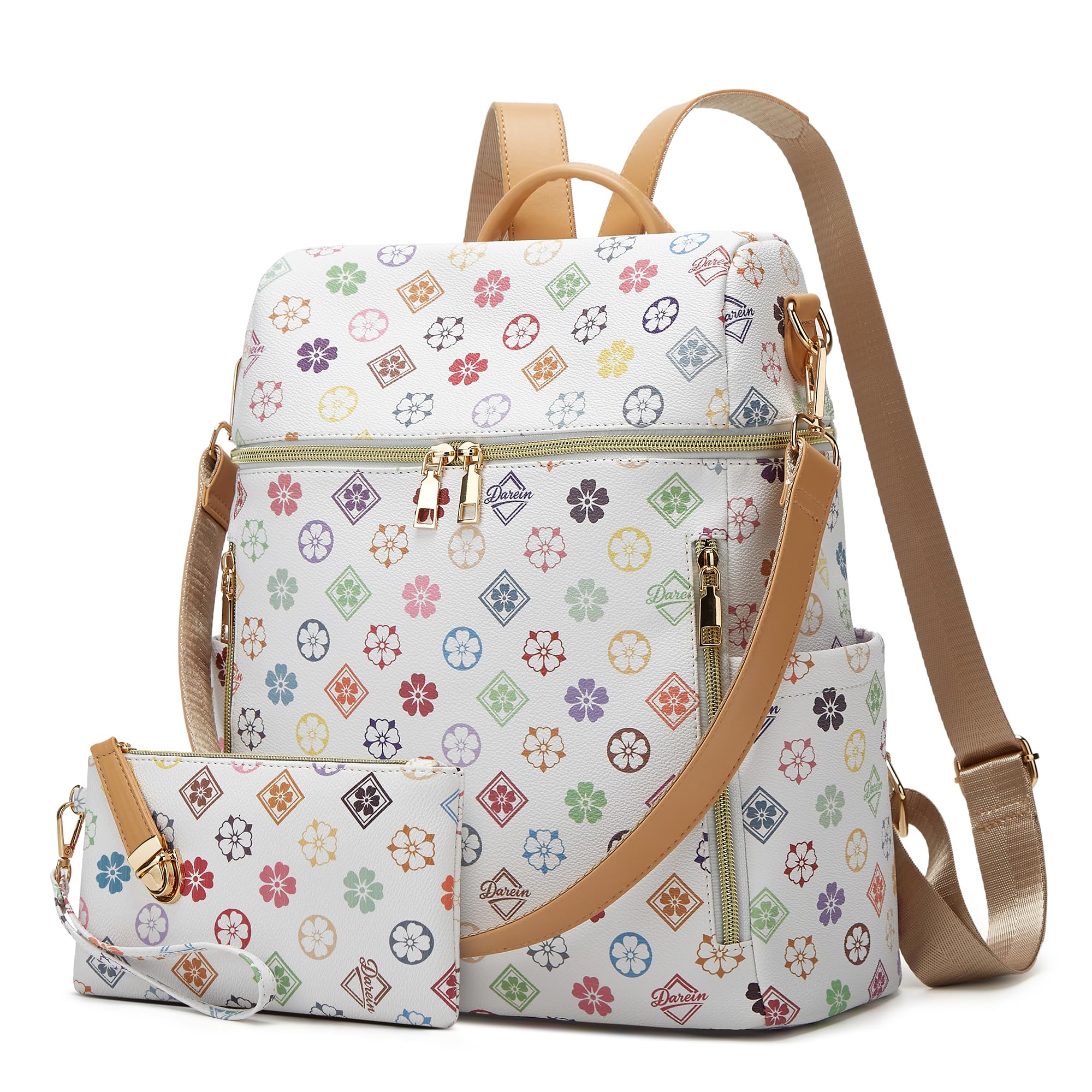 Makes Backpack Purse for Women PU Leather Travel Satchel Handbag Convertible Design Bag with Purse