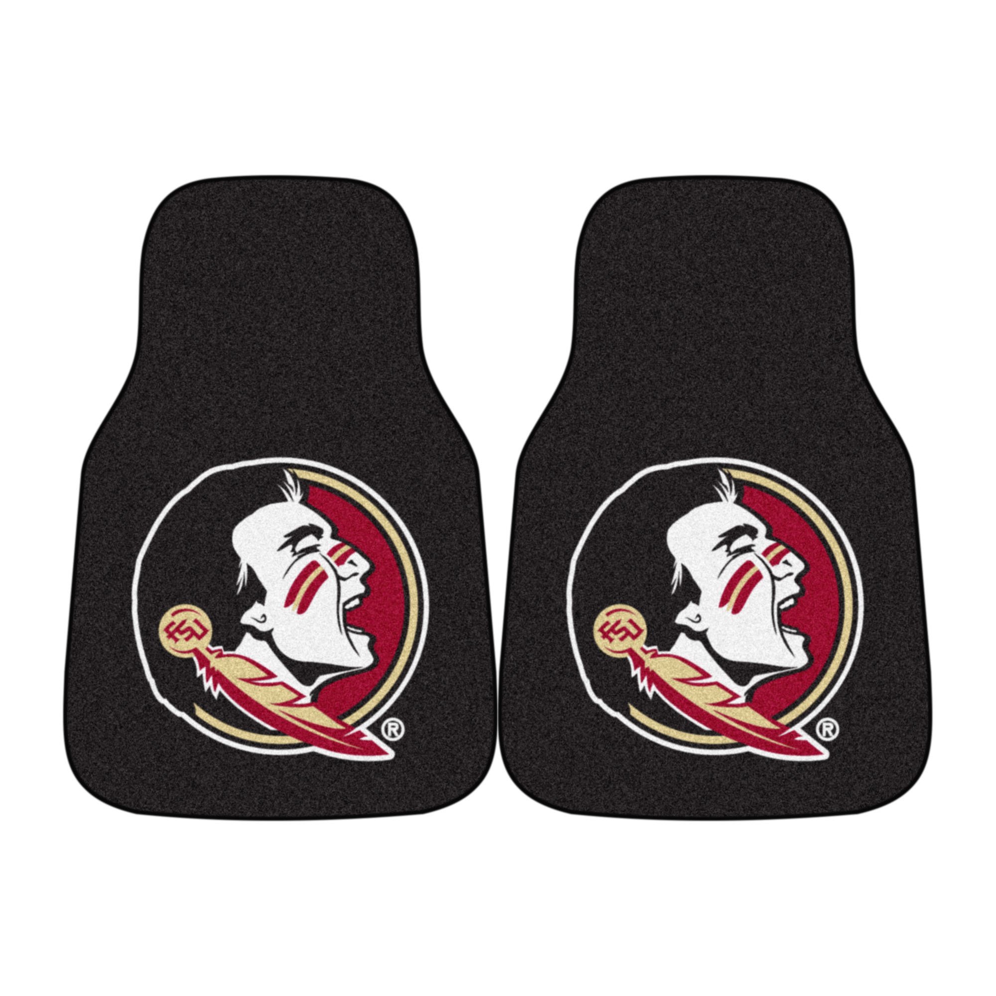 FANMATS NCAA Unisex-Adult Front Carpet Car Mat Set - 2 Pieces
