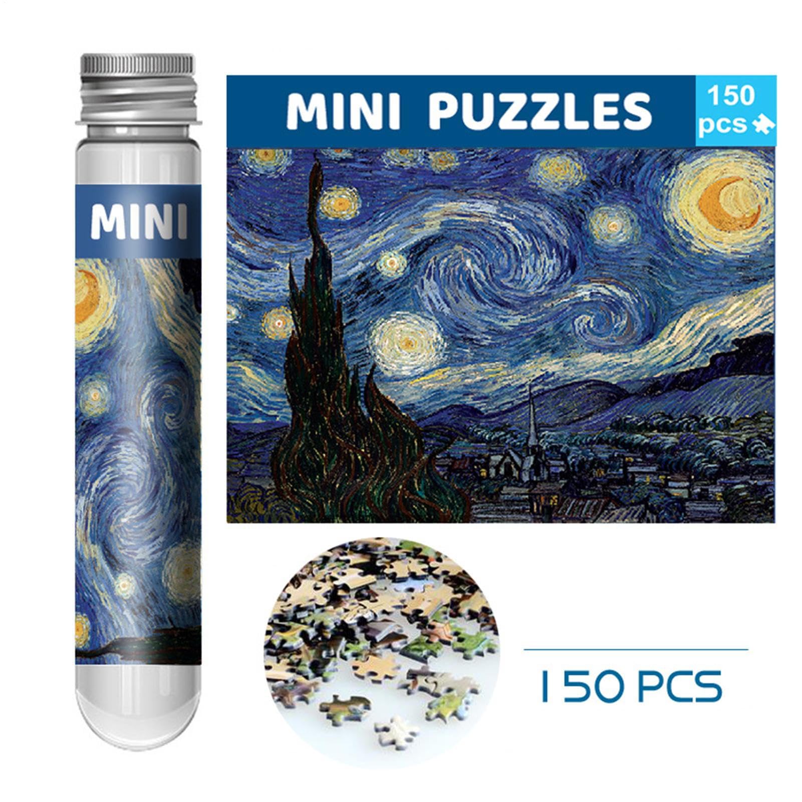 Test Tube Puzzle - 150-Piece Mini Jigsaw, Compact Sturdy Kit Featuring Anti-Fade Pieces, Idéal pour Adult Entertainment, Home or Office Display
