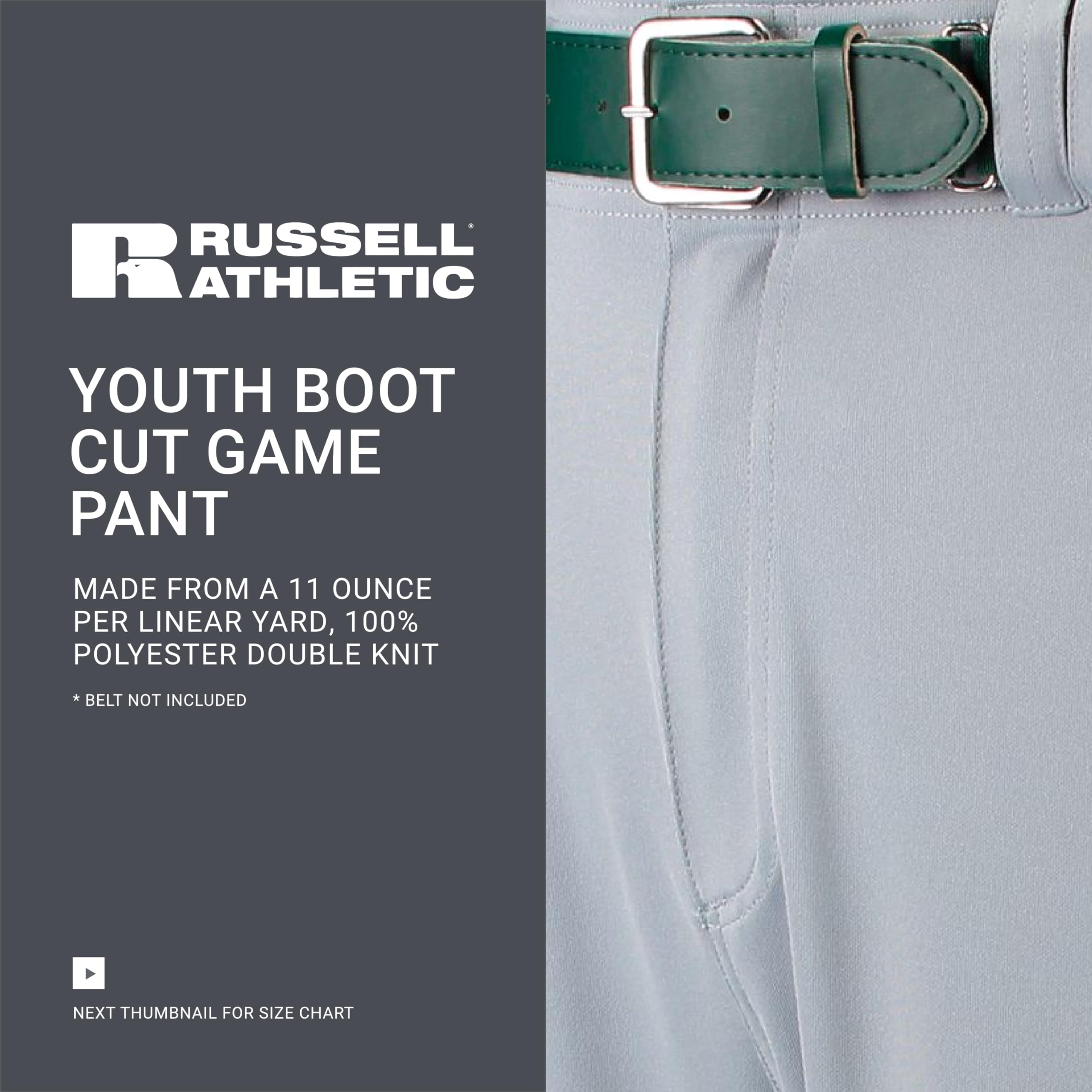 Russell Athletic Baseballhose für Jugendliche, Bootcut