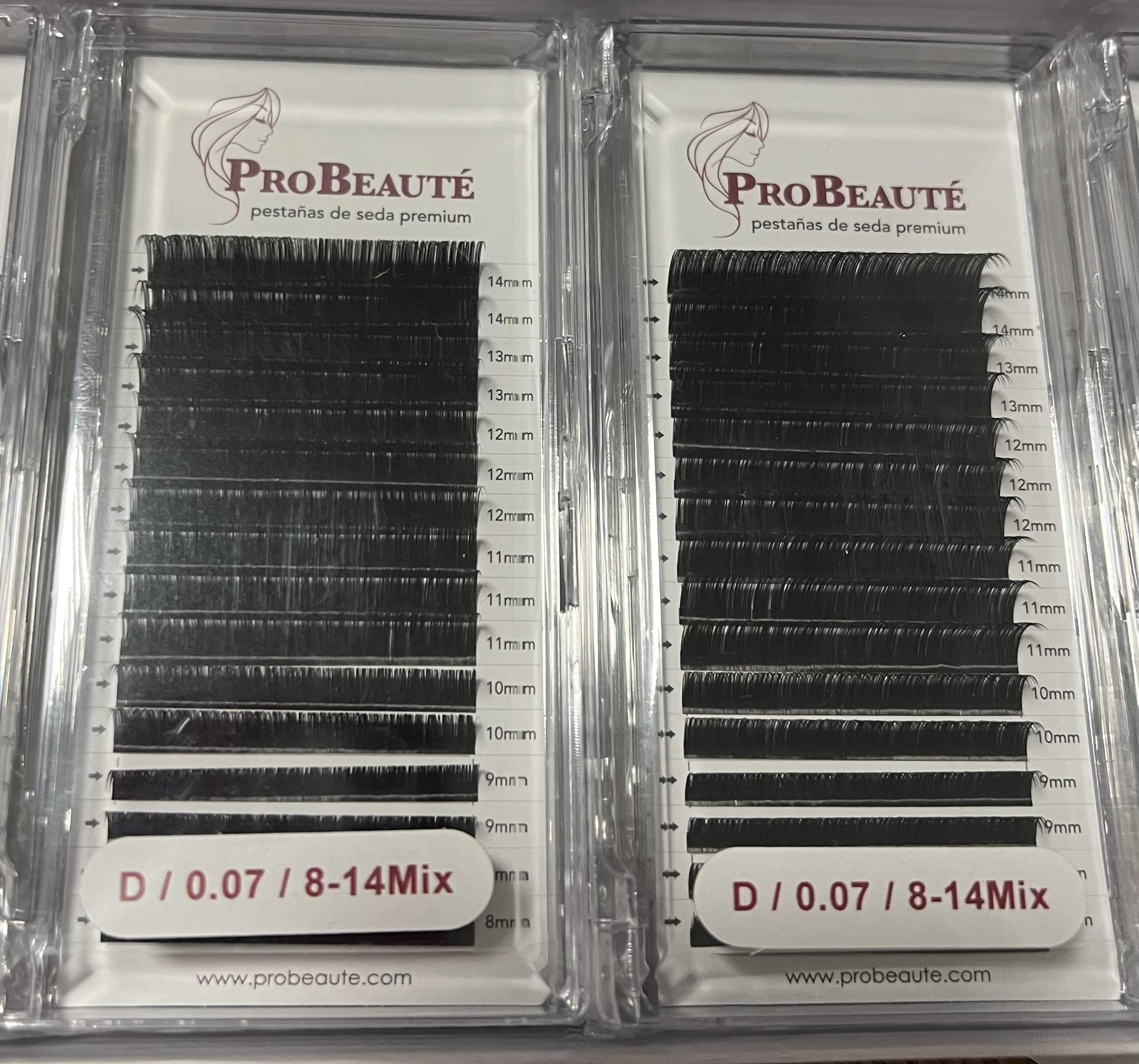 Extensiones de pestañas D. Largo 8-14 Pestañas postizas Extensiones para la clásica volumen 2d 3d 5 d Volumen ruso Efecto mojado Pestañas Naturales Pestañss Pelo a Pelo Pestañas suaves (D/0.07/8-14)