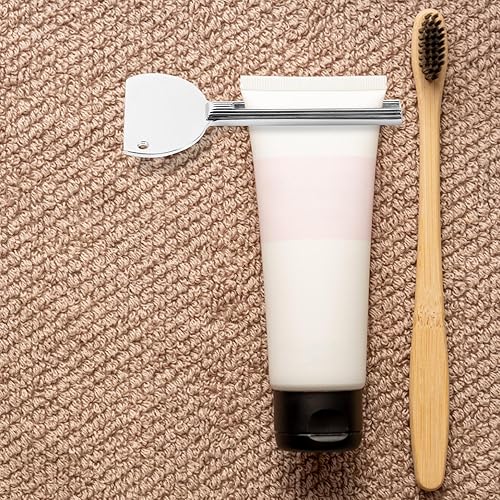 Miniatura 3 de Dispensador de pasta de dientes, dispensador de pasta de dientes, 2 piezas, clip para exprimidor de pasta de dientes, extrusora de aleación de zinc,