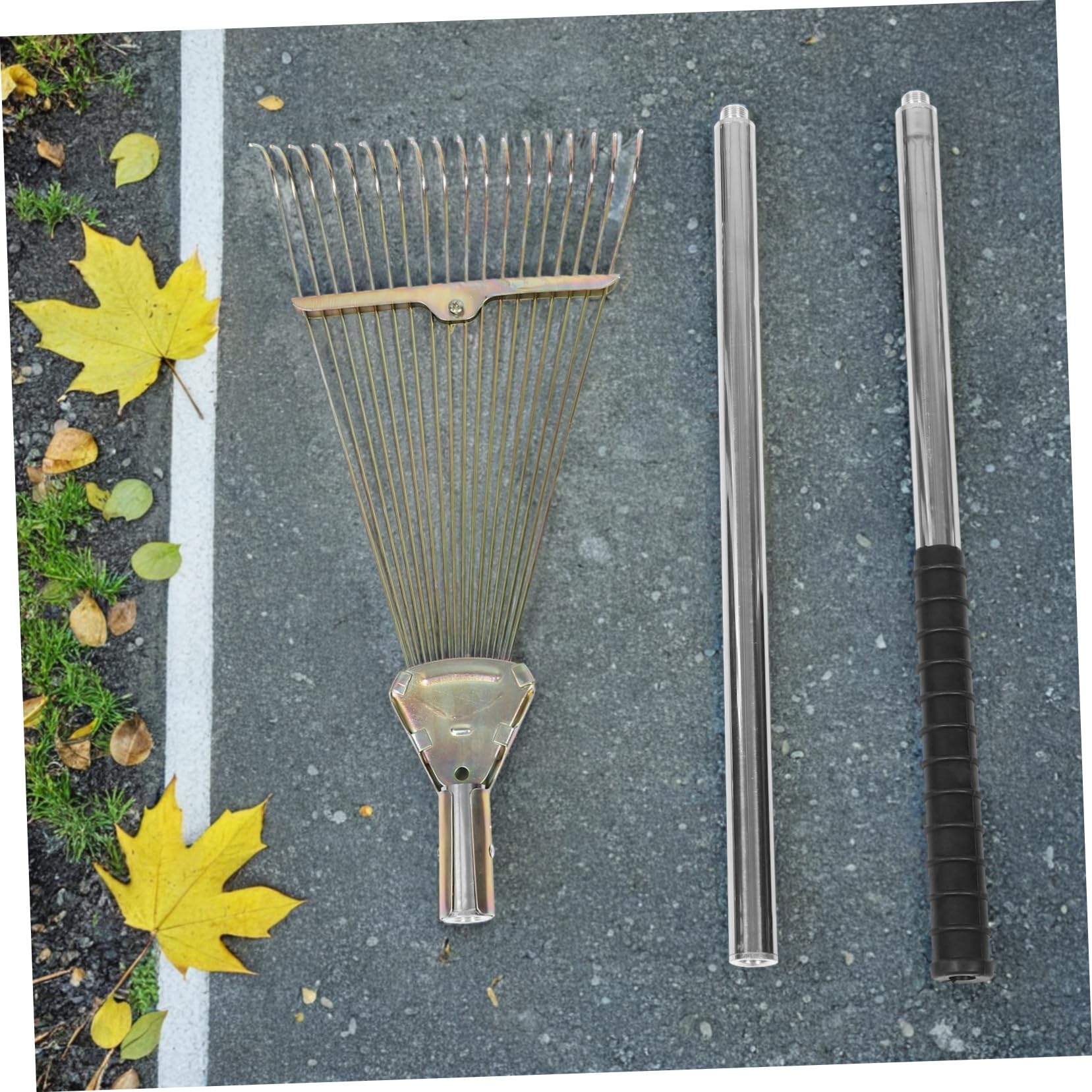 Rastrello in Metallo Per Rastrello Per Muschio Attrezzi Da Giardinaggio Con Rebbi in Acciaio Inossidabile Manuale Per Pulizia Del Cortile Detriti