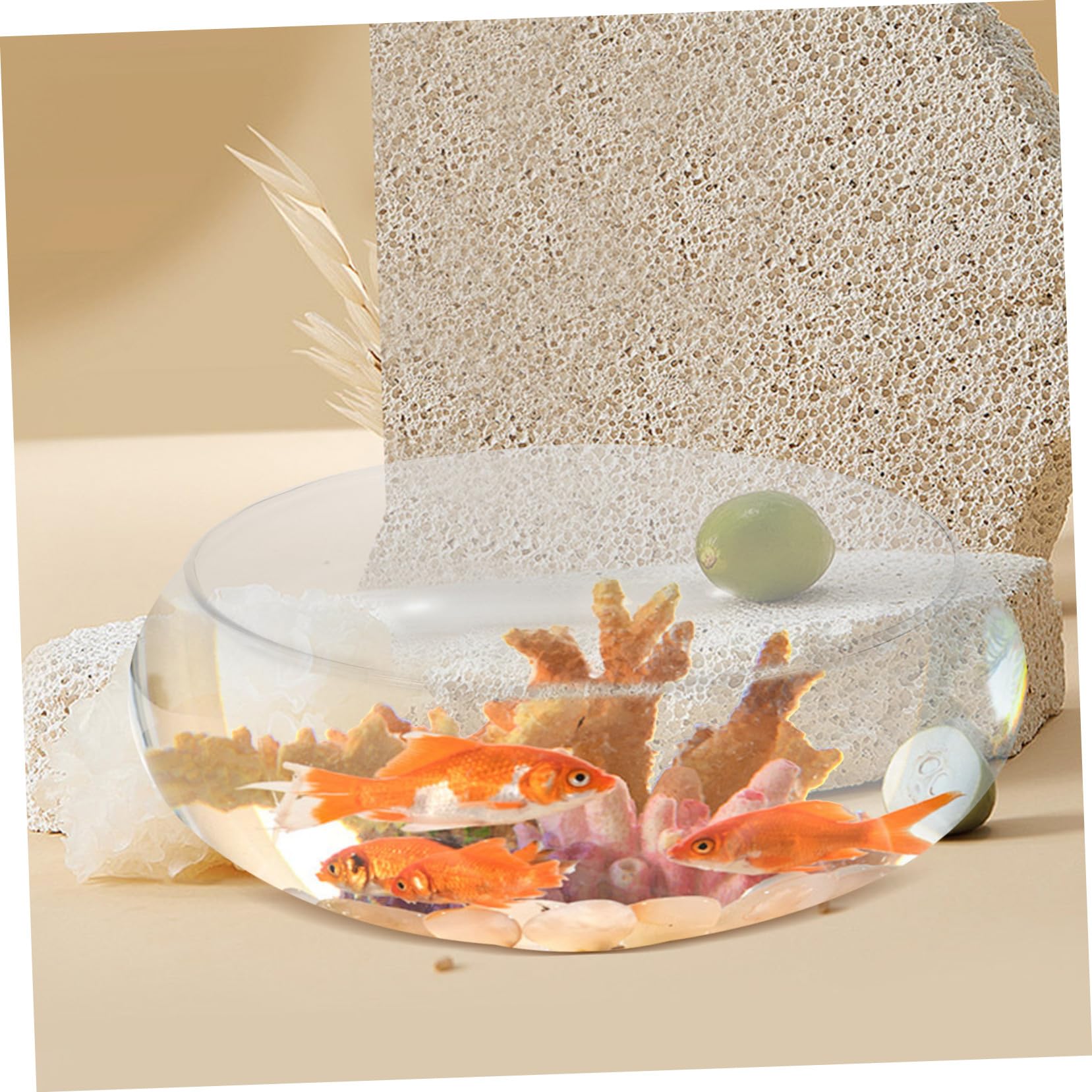 Pecera de Vidrio para Escritorio Pecera Pequeña Maceta Hidropónica para Plantas Pecera Decorativa para El Hogar