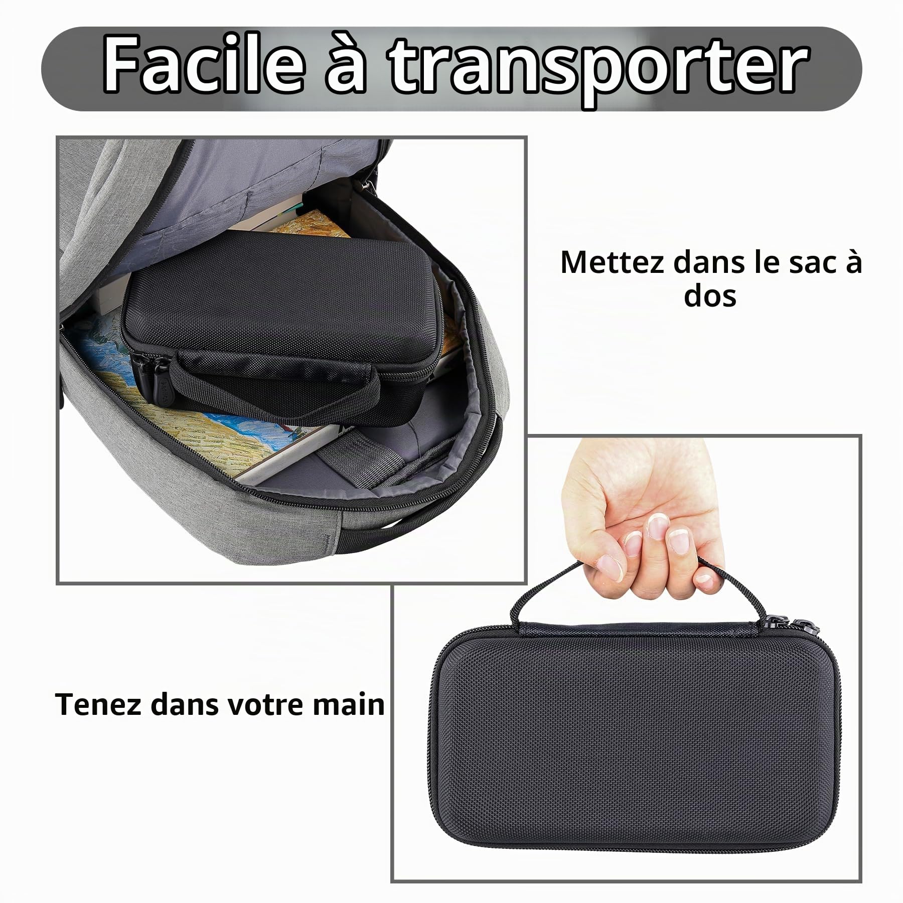 Aenllosi Étui Rigide de Protection pour Radio Dab, Noir Étui Seul | Ajustement Précis pour Radio Dab, Compatible aussi avec FM Portable & Radio Solaire Dynamo 5000mAh, Coque Rigide en EVA