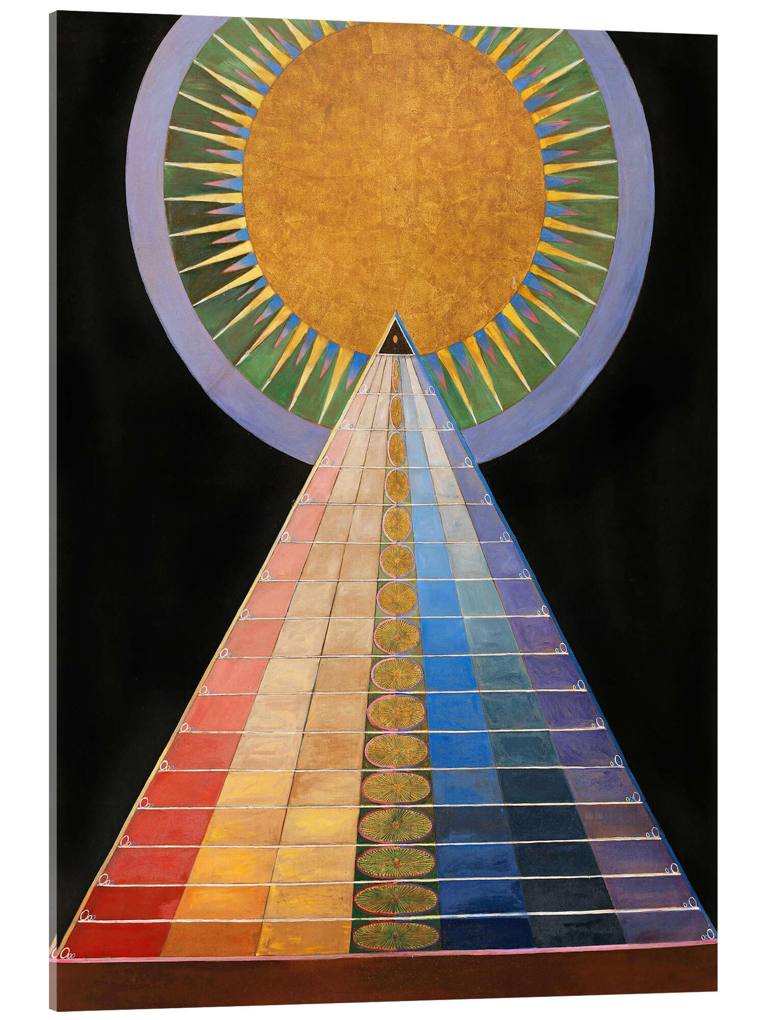 Posterlounge Nr. 1, Altarbild Acrylglasbild | 70 x 90 cm von Hilma af Klint Schwarz Wandbilder Wanddeko