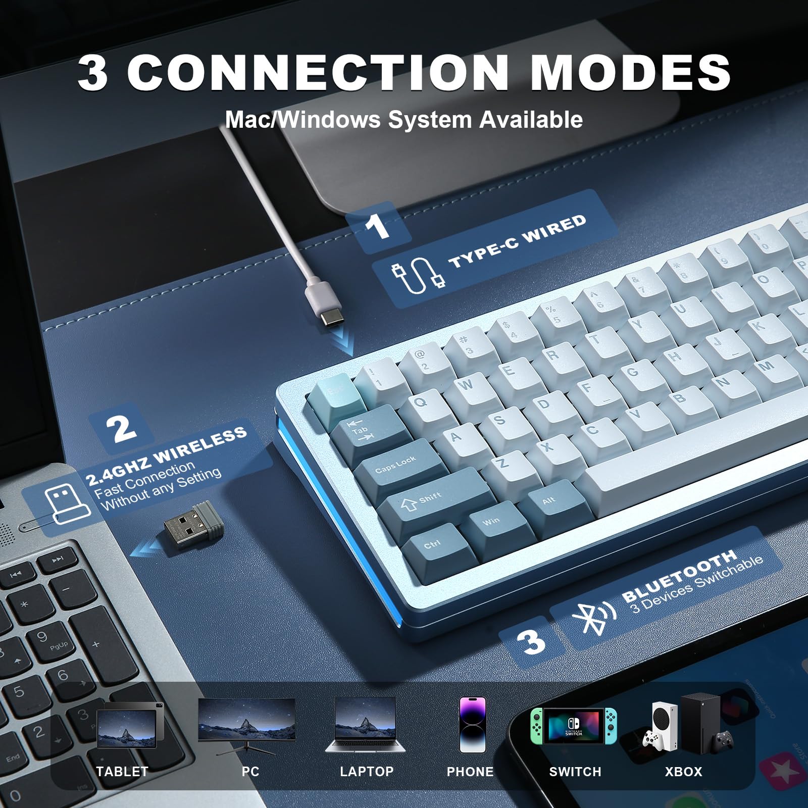 Rii☆ Amazon.com: YUNZII AL71 75% Mechanical Keyboard,Full